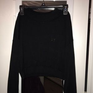 Black crop top sweater